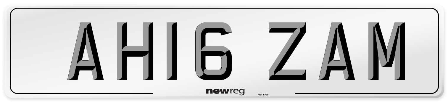 AH16 ZAM Number Plate from New Reg